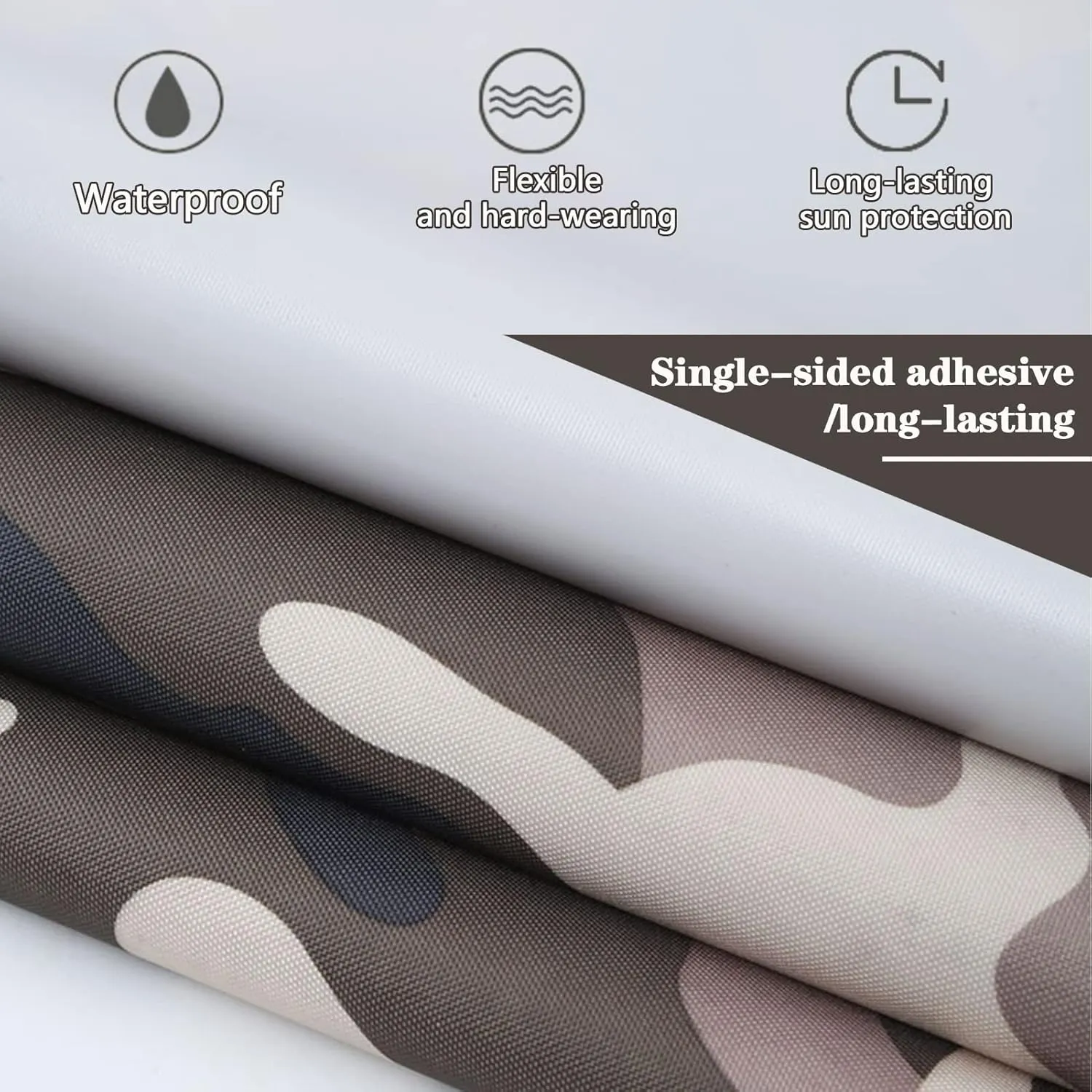Camouflage Tarp Sheet Heavy Duty Tarpaulin Camo Cover Waterproof Tarp Tent Metal Eyelets,Multipurpose Caravan Protective Groundsheet 0.4mm Thick Canvas (Size:2x2.5m)