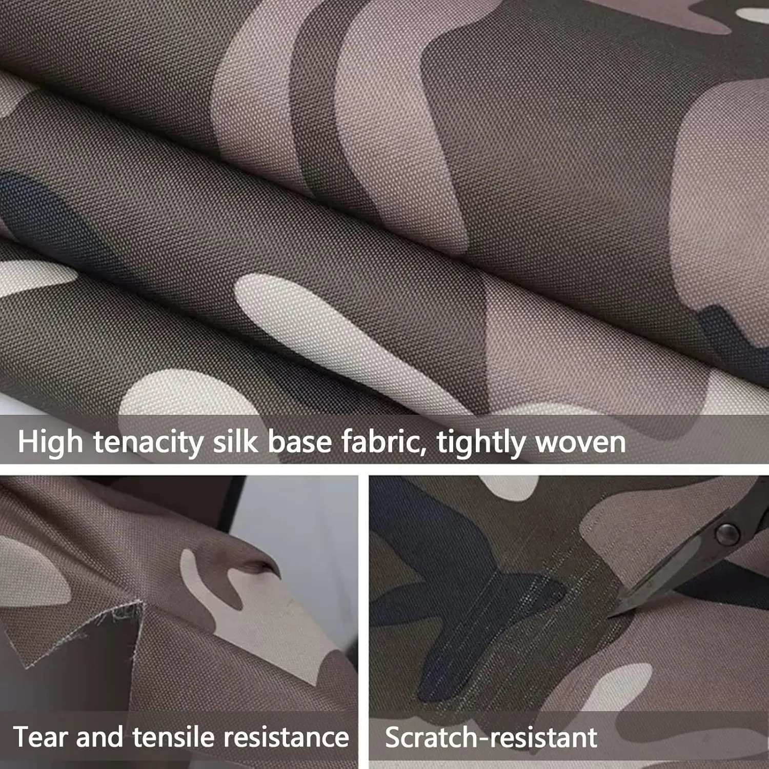 Camouflage Tarp Sheet Heavy Duty Tarpaulin Camo Cover Waterproof Tarp Tent Metal Eyelets,Multipurpose Caravan Protective Groundsheet 0.4mm Thick Canvas (Size:2x2.5m)