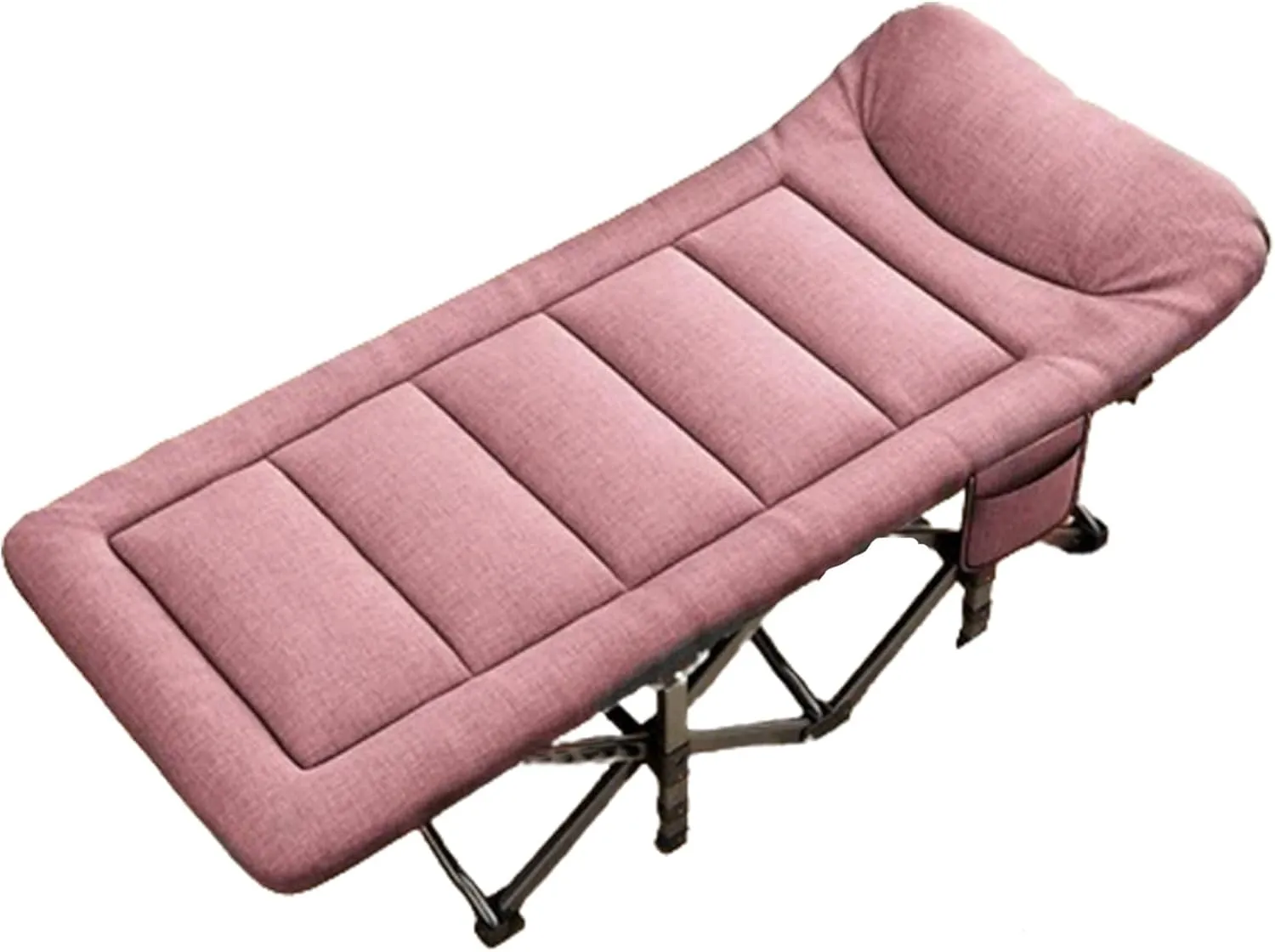 Camp Bed for Adults with Soft Cushion and 3D Memory Headrest | Portable Folding Cot for Sleeping | Lightweight Tent Cot with Storage Backpack Supports 160kg