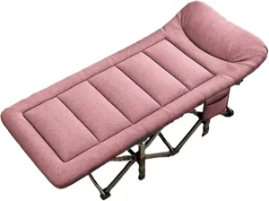 Camp Bed for Adults with Soft Cushion and 3D Memory Headrest | Portable Folding Cot for Sleeping | Lightweight Tent Cot with Storage Backpack Supports 160kg