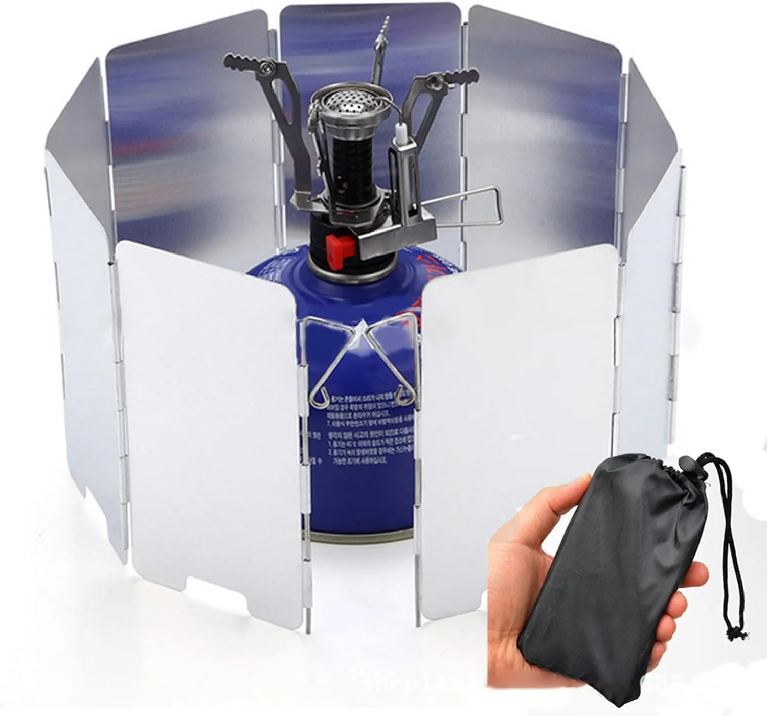 Camp Stove Windshield Plates Aluminum Alloy Alcohols Stove Windscreen Folding Lightly Weight Camp Burners Windshield