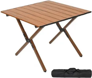 Camp Tables Portable Foldable, Carbon Steel Sturdy Folding Table, Dining Table for Cooking, Camp, Travel, BBQ, Party (Color : A, Size : 60cm/23.6in)