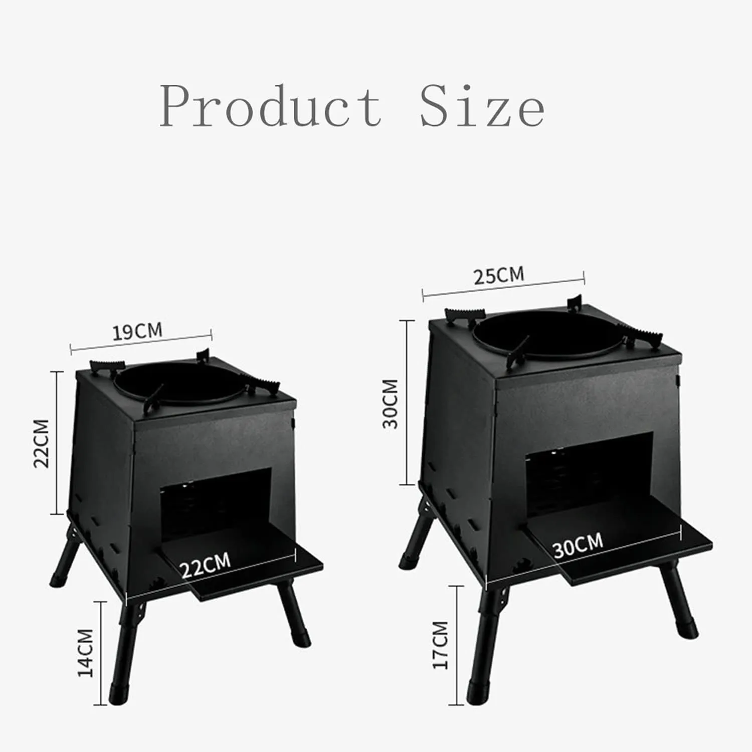 Camp Wood Stove, Tent Stove with Large Firebox, Heat View Folding Camping Stove for Tent, Shelter, Cabin Heating and Cooking,Portable Wood Burning Stove Outdoor Camping