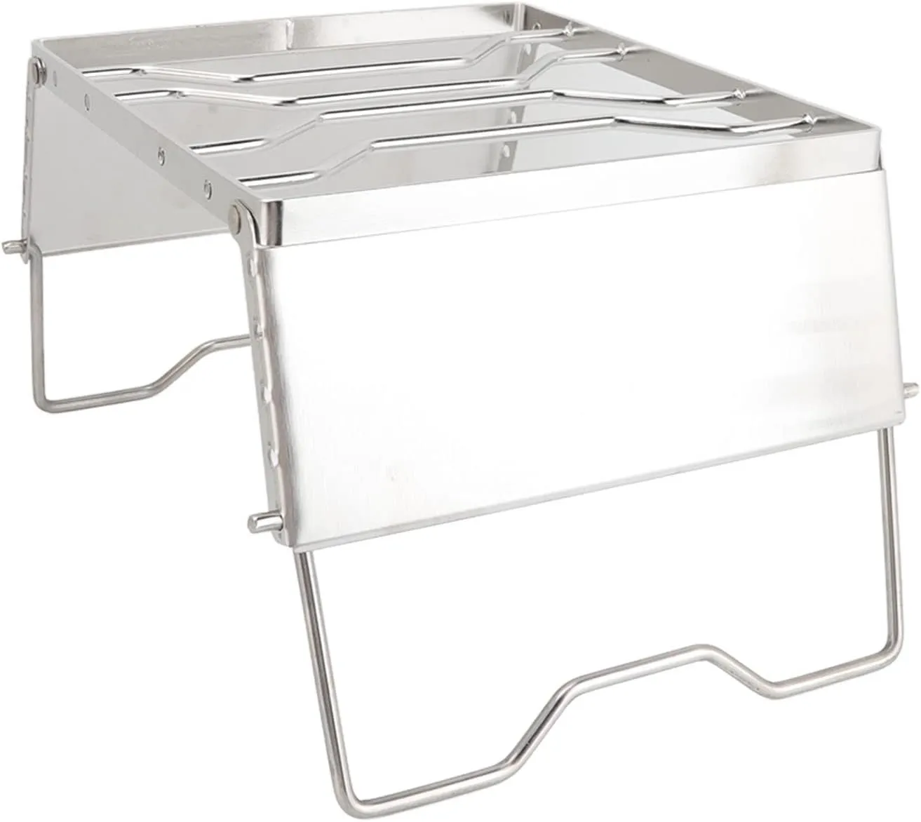 Campfire Grill Grate, Camp Fire Cooking Equipment with 10KG Loading Stainless Steel Stove Stand Rack, Foldable Picnic Pot Bracket, Multifunctional Stove Rack Camping Gear for