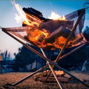 Camping Accessory Stainless Steel Portable Outdoor Foldable Barbecue Tool Barbecue Pits, Ultra-Light Grid Stove