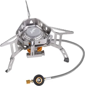 Camping Backpacking Stove, 3200W Outdoor Camp Gas Stove, Portable Windproof Stove, Foldable Camping Stove, Outdoor Portable Burner Cooking Stove for Picnic Hiking
