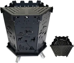 Camping Backpacking Stove - Compact Camp Stove, Portable Camping Stove | Bbq Camp Stoves Wood Burning Backpacking Burner, Compfire Lightweight Bonfire Rack Backpacking Camping Burner for Hiking