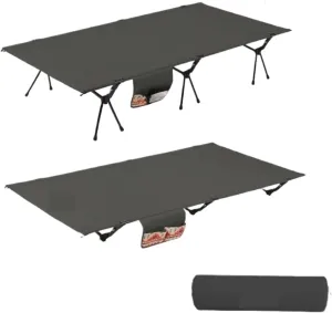 Camping Bed Aluminum Alloy Folding Ultra-Light Lightweight Outdoor Camping Tent Break 4/3pcs Rods(90cm Balck A)