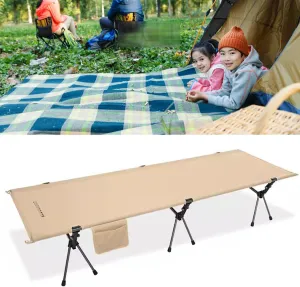 Camping Bed for Adults, 120kg Double Layer Oxford Camping Cots, Lightweight, Stable, Durable Portable Bed with Carrying Bag