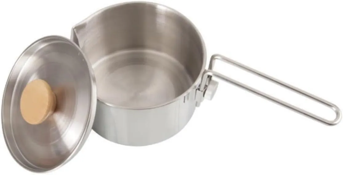 Camping Cookware, Outdoor Folding Pot with Lid and Detachable Handle for Mountaineering Picnic Camping Pot Kettle Portable Stove