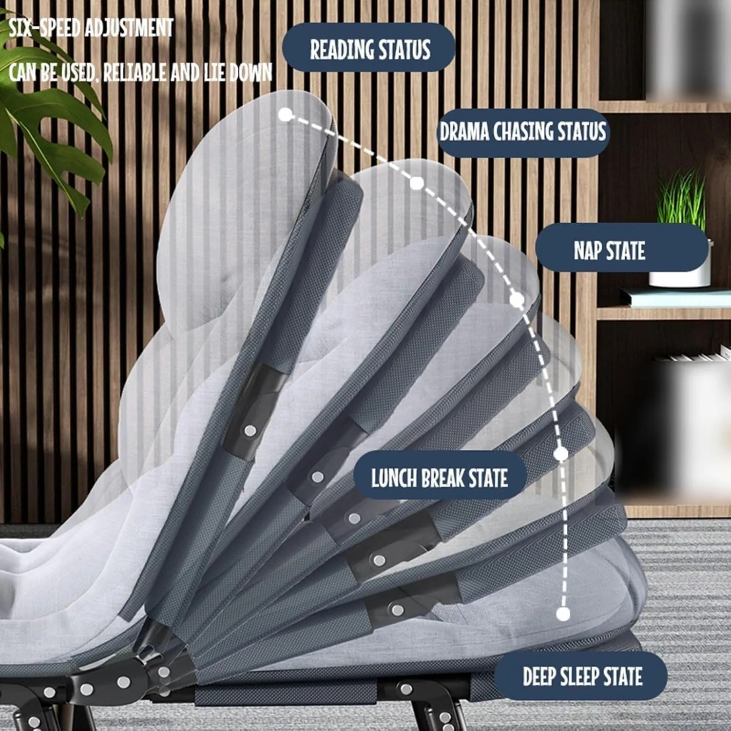 Camping Cot 5-Position Adjustable Sleeping Cots for Adults Load 330lb Lounge Chair W/Mattress for Adults Folding Camping Bed