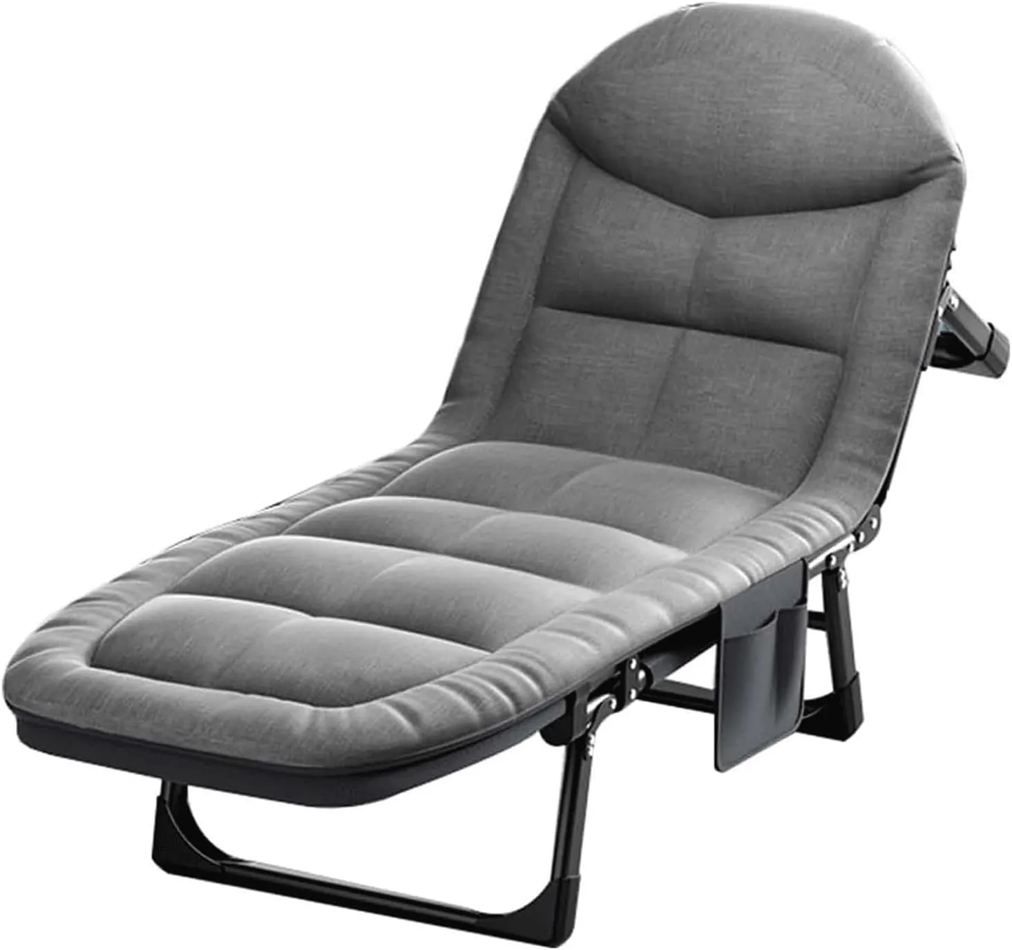 Camping Cot 5-Position Adjustable Sleeping Cots for Adults Load 330lb Lounge Chair W/Mattress for Adults Folding Camping Bed