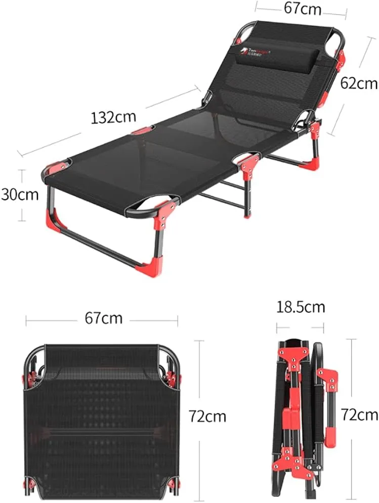 Camping Cot Bed Adjustable Folding Camping Cot, Heavy Duty Collapsible Foldable Bed for Kids Adults with Non-Slip Foot Mat, Indoor Outdoor Comfortable for Outdoor&Indoor