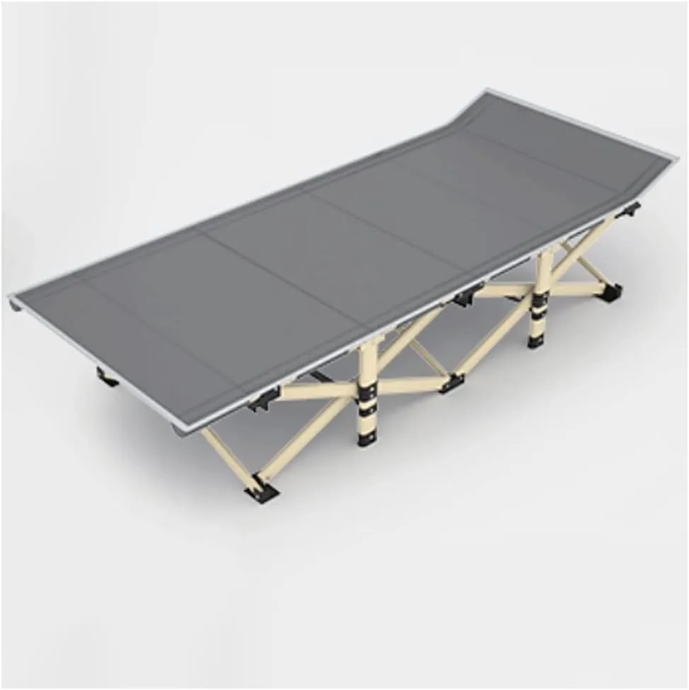 Camping Cot Bed Light Adjustable Folding Bed Ottoman, Rollaway Guest Bed with Adjustable Head Incline (0°-175°), Removable Mattress Comfortable for Outdoor&Indoor