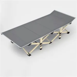 Camping Cot Bed Light Adjustable Folding Bed Ottoman, Rollaway Guest Bed with Adjustable Head Incline (0°-175°), Removable Mattress Comfortable for Outdoor&Indoor