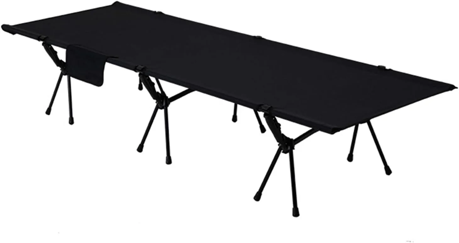 Camping Cot, Easy-to-Assemble Folding Cot Supports Campers up to 6ft 2in or 300lbs, Great for Camping, Lounging, & Elevated Sleeping,E
