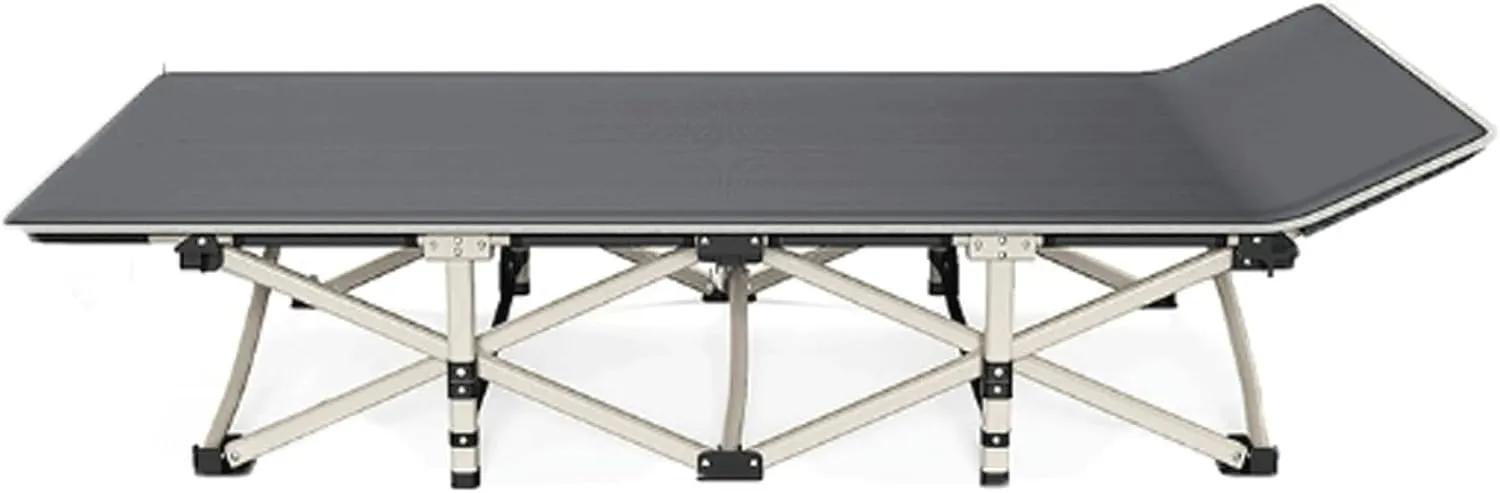 Camping cot Folding Bed Portable Camping Cot Space-Saving Folding Cot for Office Nap Beach Vocation and Home Lounging Twin Size Frame 71 * 188cm Folding cot
