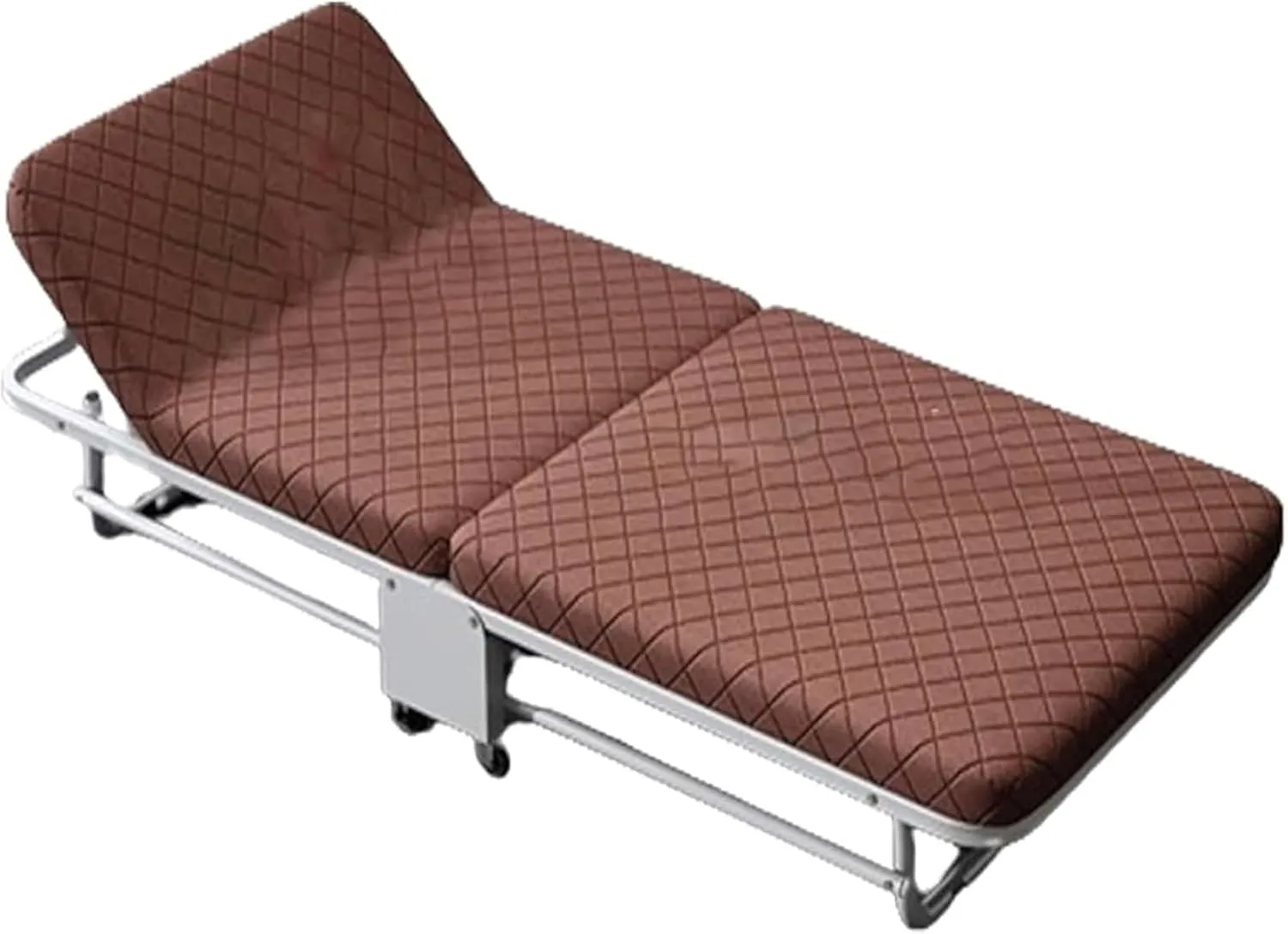Camping Cot for Adults, Adjustable 5 Position Portable Foldable Guest Bed with Wheels Easy Storage and Move, Folding Bed for Sleeping