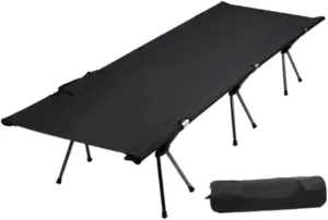 Camping Cot for Adults Kids Ultralight Compact Multifunction Sleeping Bed Folding Bed for Household Tent Office Backpacking, Black