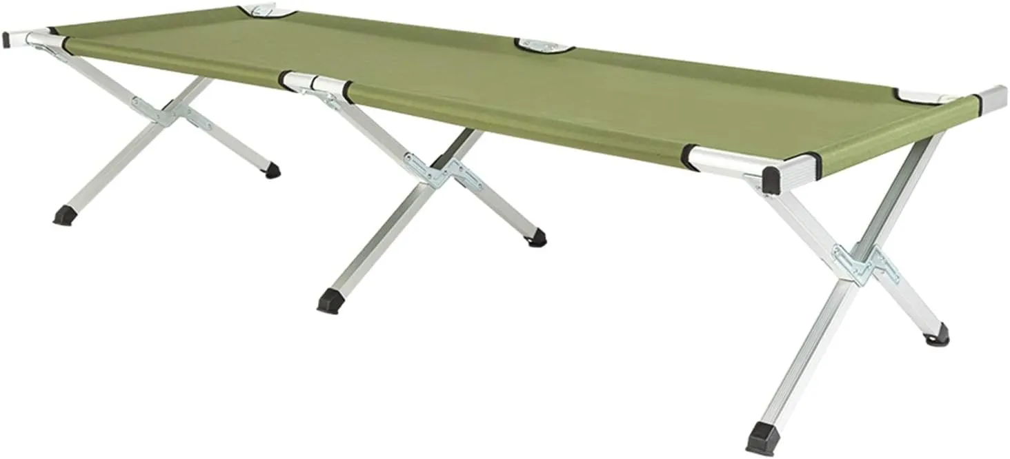 Camping Cot, Lightweight Aluminum Camping Cot, Portable Folding Cot Bed Used for Camping, Beach, Barbecue, Office