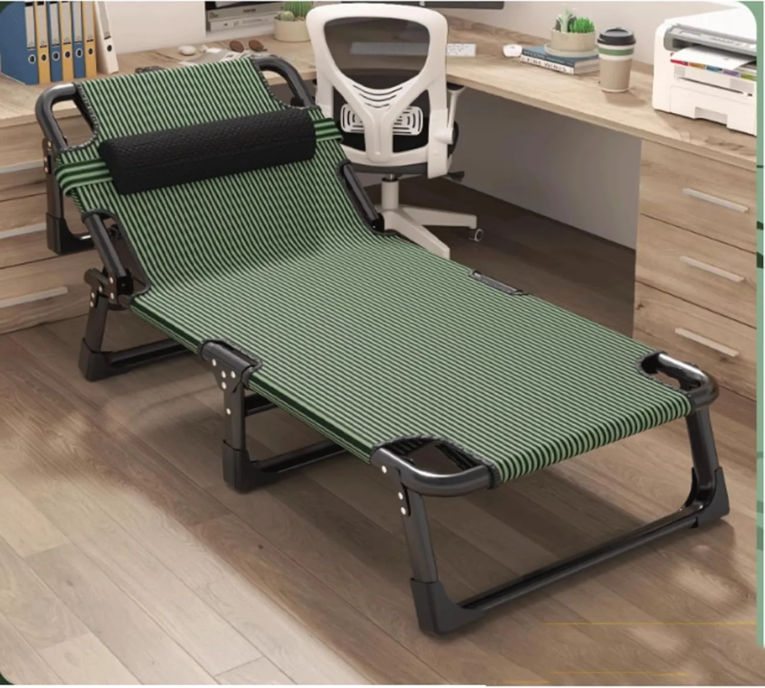 Camping cot Portable Camping Cot Space-Saving Adjustable 4-Position Folding Cot for Office Nap and Home Lounging Eight-Leg Support Folding cot