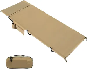 Camping Cot Portable Easy-to-Assemble Folding Outdoor Bed Mat Office Nap Sleeping for Adults