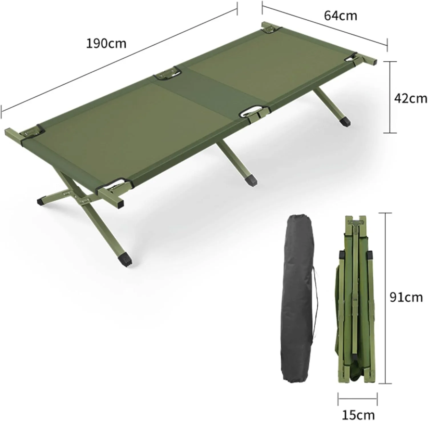 Camping cot Portable Folding Camping Cot with Carrying Bag Lightweight Outdoor Sleeping Bed for Camping Hiking Travel Office Nap Spare Bed Folding cot