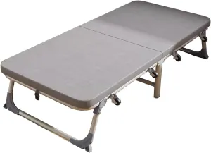 Camping Cot with 3CM Sponge Mattress, Supports 441 Lbs Guest Bed, Portable Folding Bed for Outdoor Camping/Office/Home Nap