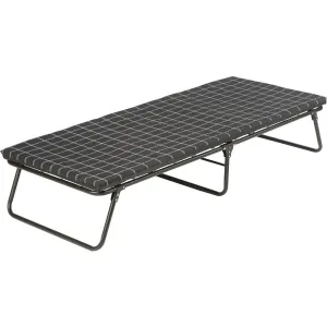 Camping Cot with Thick Sleeping Pad – Foldable Steel Cot with Deluxe Mattress for Comfortable Sleeping