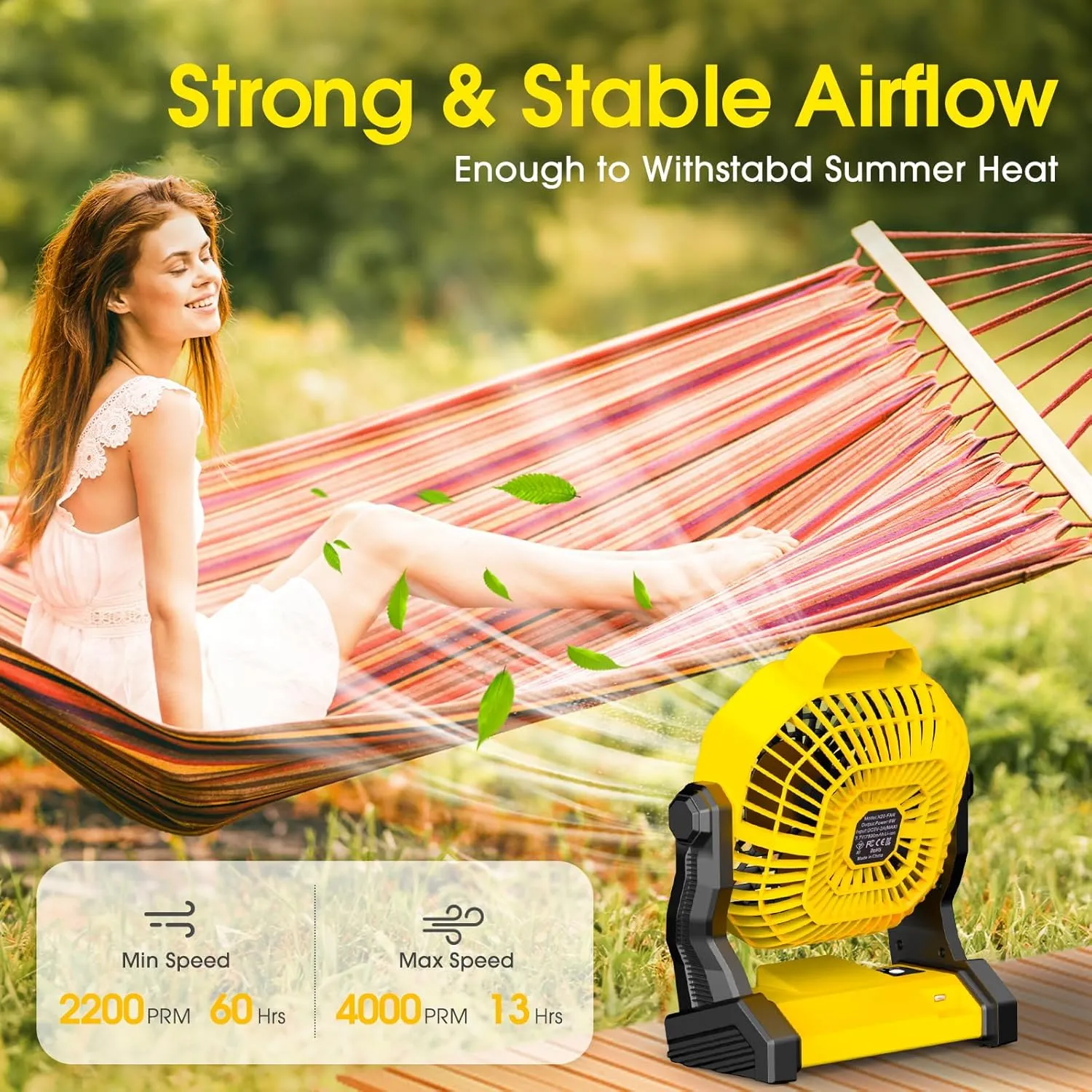 Camping Fan with LED Lantern, 20000 mAh 9 Inch Portable Rechargeable Battery Powered Fan with Stepless Speed and Quiet Battery Operated for Picnic, Barbecue, Fishing, Travel, Home, Tent
