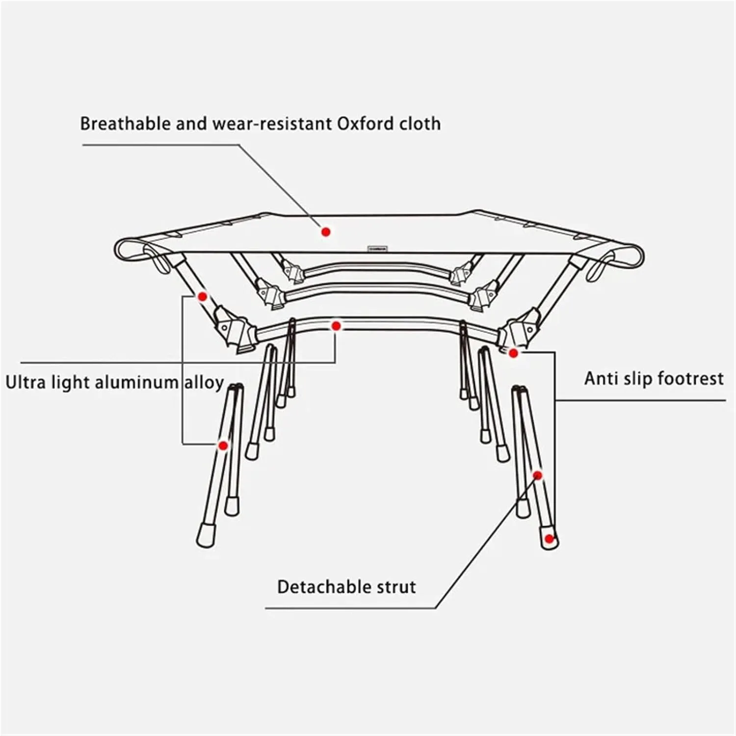 Camping Folding Cot, Outdoor Portable Single Bed, Comfortable Sleeping Cots for Hiking Backpacking Travel(Beige)