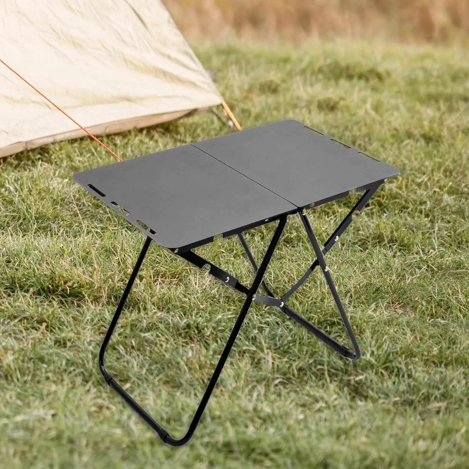 Camping Folding Table for 1-2 Persons Portable Fold up Camp Dining Table Picnic Table for Dining Outdoor Camping Hiking Party