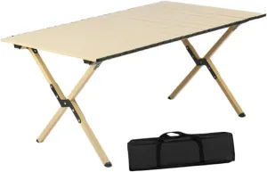 Camping Folding Table Outdoor Desk, Lightweight Furniture Foldable Picnic Table Portable for Picnic Fishing Kitchen Barbecue