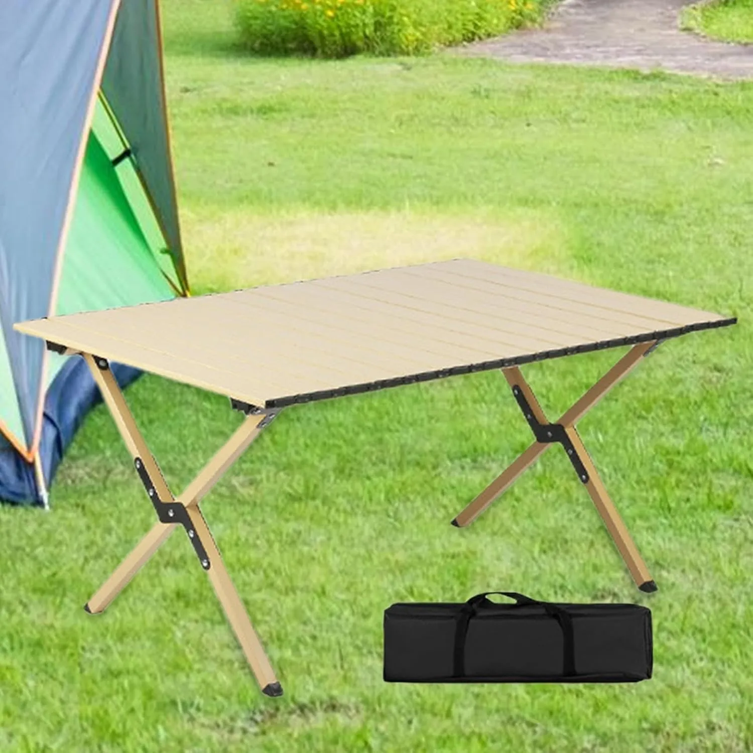Camping Folding Table Outdoor Desk, Lightweight Furniture Foldable Picnic Table Portable for Picnic Fishing Kitchen Barbecue