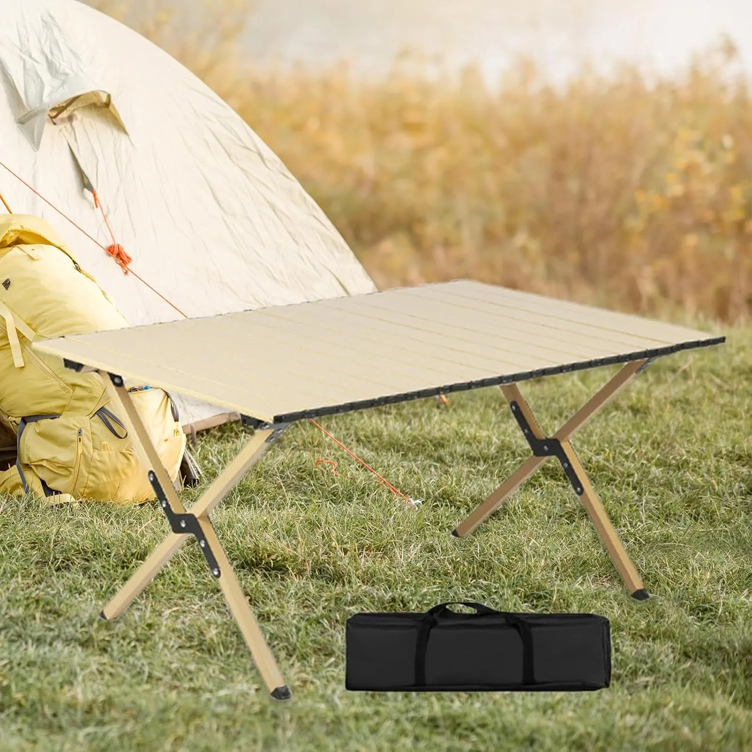 Camping Folding Table Outdoor Desk, Lightweight Furniture Foldable Picnic Table Portable for Picnic Fishing Kitchen Barbecue
