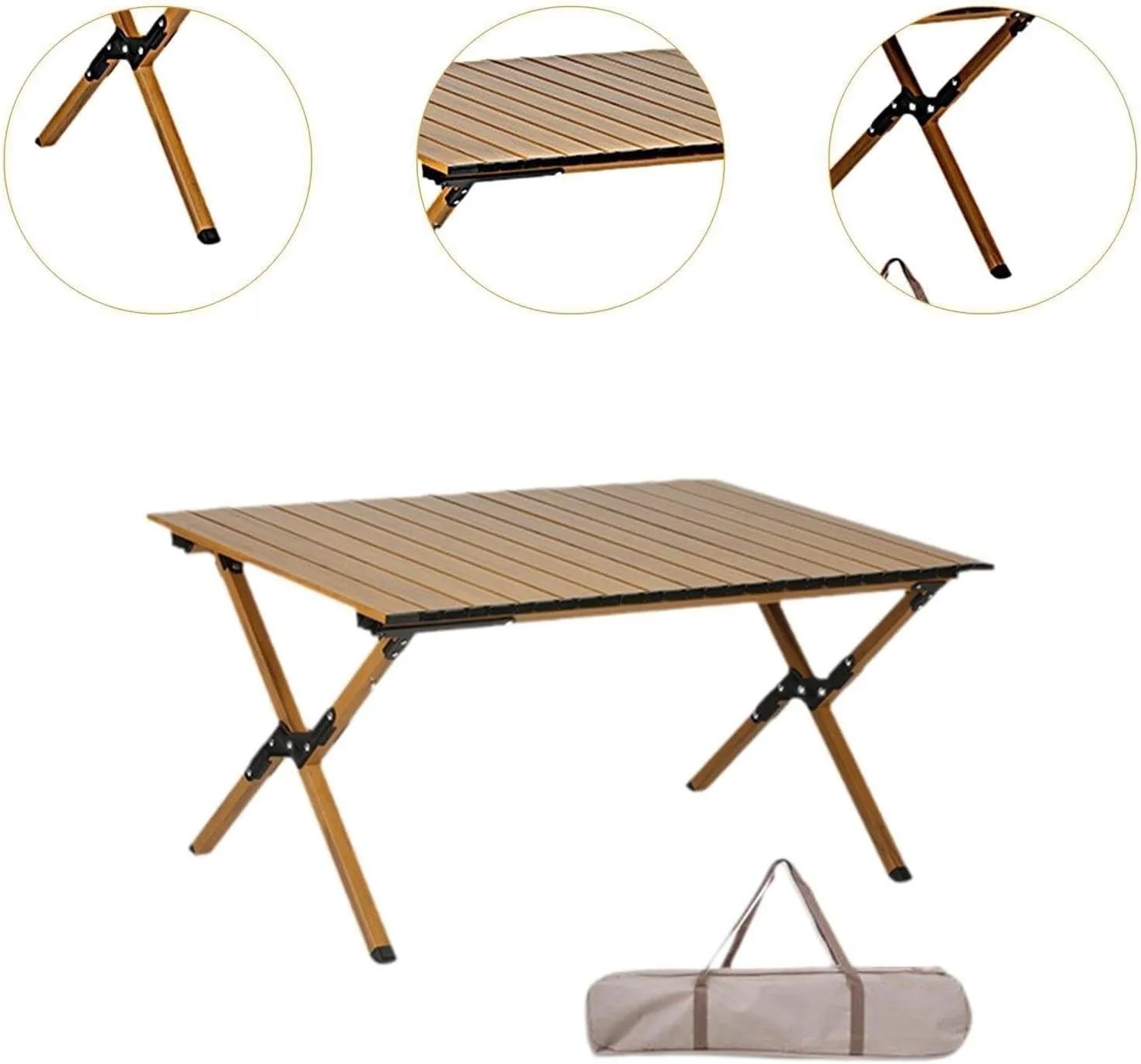 Camping Folding Table Portable Camp Table Aluminum Alloy Foldable Picnic Table Outdoor Table for Balcony Hiking Cooking Beach Hiking camping table Wilderness camping table Outdoor camping tab