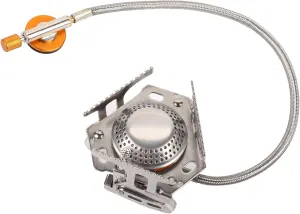 Camping Gas Stove, 3500W Portable Outdoor Picnic Gas Burner Foldable Backpacking Camping Mini Metal Stove