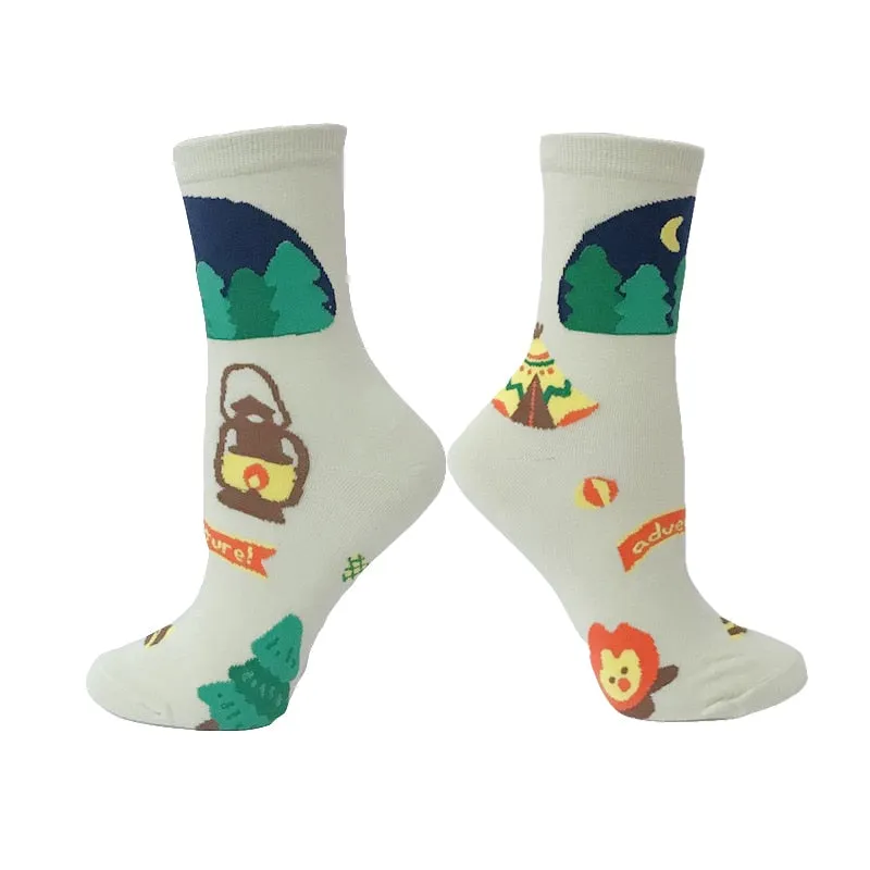 'Camping Kits' Crew Socks