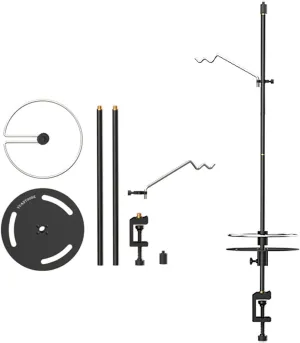 Camping lamp Pole Collapsible lamp Pole Outdoor Lantern Hanger Lantern Hanging Hook lamp Pole Lantern Hanger Collapsible Camping Lamp Pole Adjustable Heights Lightweight Aluminum Alloy