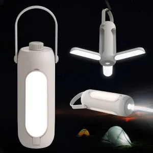 Camping Lantern - 10000mAh Rechargeable Camping Lights with Flashlight, 5 Modes, 12H RunTime, Expandable Lampshade Multifunctional Camping Light for Power Outages, Travel, Portable Outdoor Tool