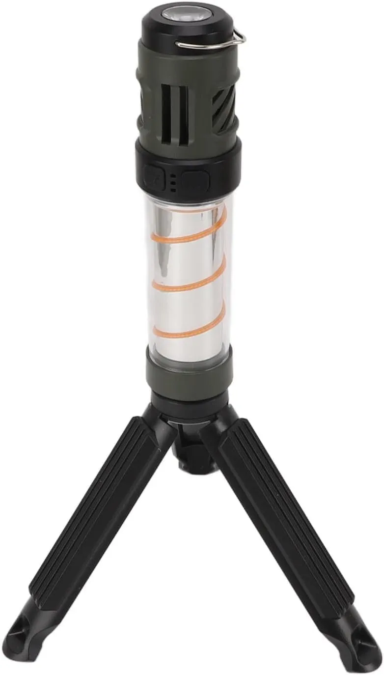 Camping Lantern, Portable Camping Lantern Flashlight with Hook, Magnet, and USB Rechargeable, IP44 Waterproof Tent Light with 5 Modes for Outdoor Camping Gear
