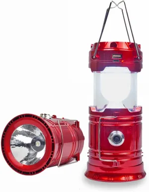 Camping Lantern Solar Rechargeable with Phone Charger,LED Lantern Flashlight 2 Power Supply Modes Survival Kit for Emergency, HuHMIASFMKicane, (1 Pack)