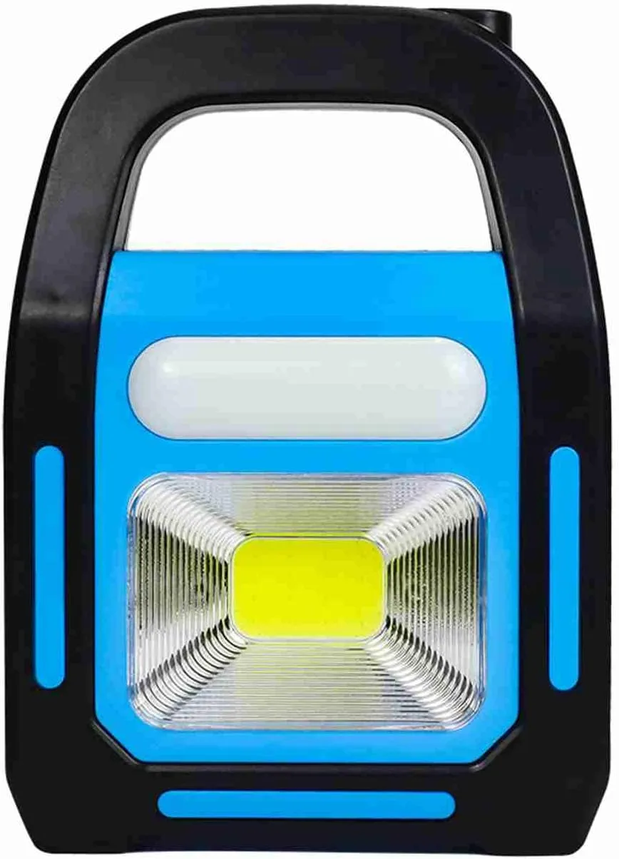 Camping Lantern,3 in 1 Solar USB Rechargeable Lantern Tent Lights for Emergency, Hurricane (Blue)