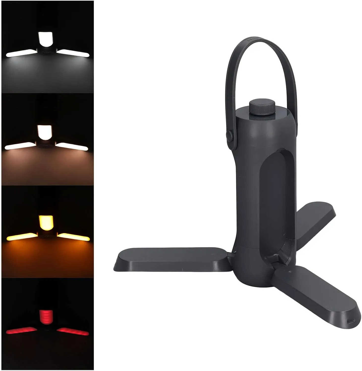 Camping Light,Folding Camping Lights Camping Lantern USB Rechargeable 10000mAh Dimmable Hanging Handle Tent Lamps for Travel (B)