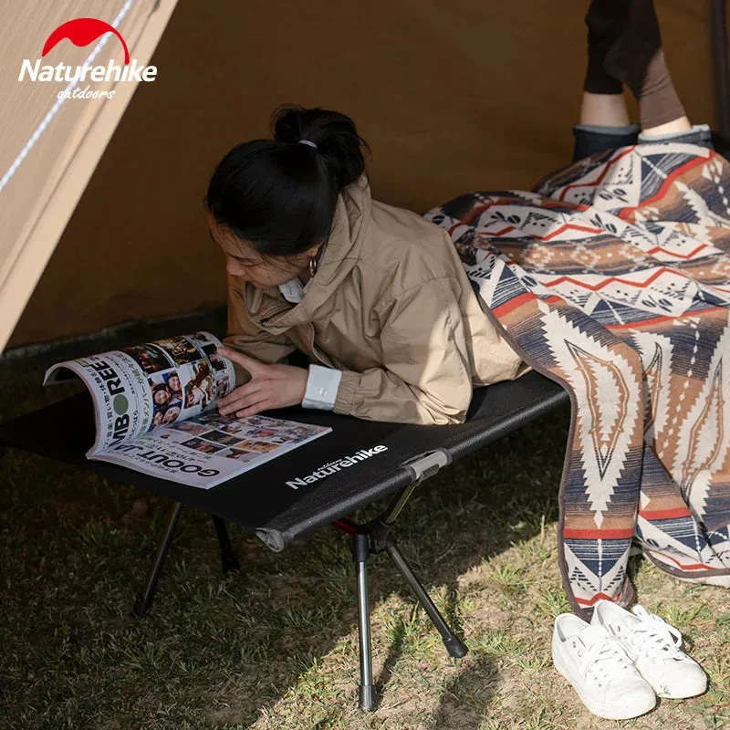 Camping Mat Cot - High and Low Dual Use Folding Stable Camp Bed, Portable for Outdoor, Office, and Home