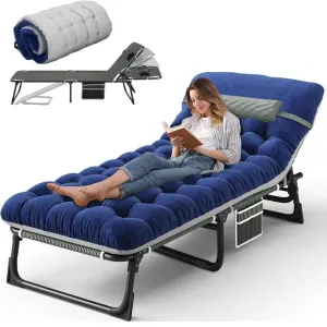 Camping Money-saving Beach, 330lbs, Hold Camp, Patio for Portable with Cot Sleeping Folding Camping Full collection Mattress, Cot 4-Position up Bed