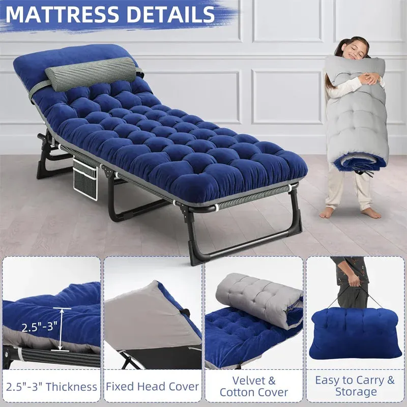 Camping Money-saving Beach, 330lbs, Hold Camp, Patio for Portable with Cot Sleeping Folding Camping Full collection Mattress, Cot 4-Position up Bed