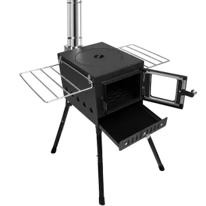 Camping Oven Camp Stove Portable Cooker Burner for Outdoor Chimney