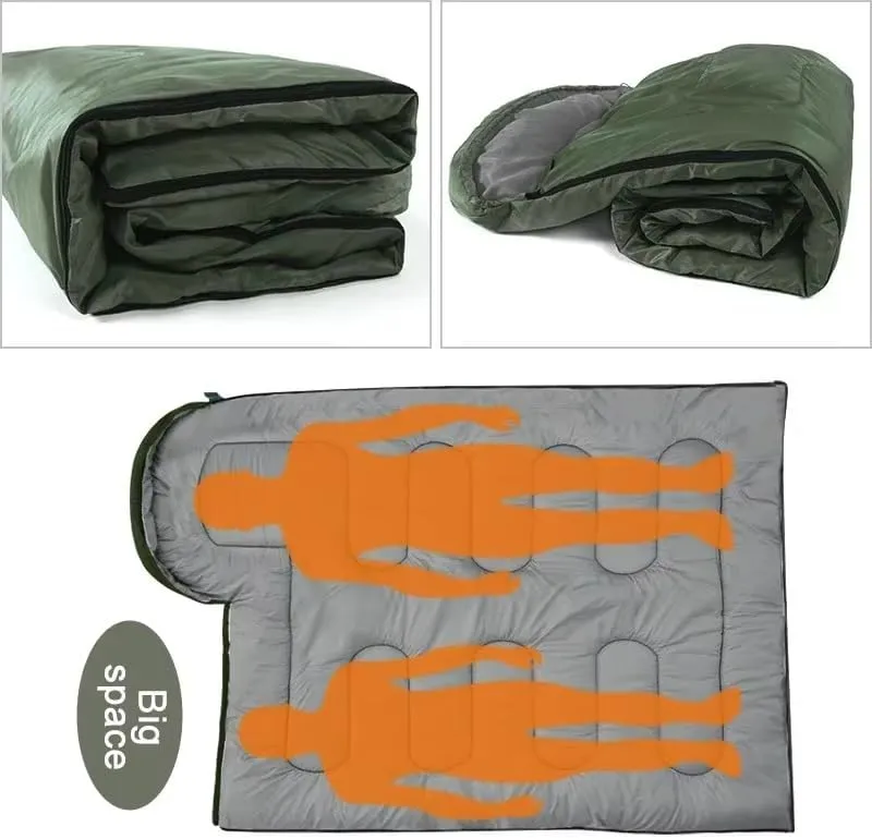 Camping Sleeping Bag Large Camping Sleeping Bag Lightweight 3 Season Loose Widen Huge Bag Long Size with Liner for Adult for Camping Hiking