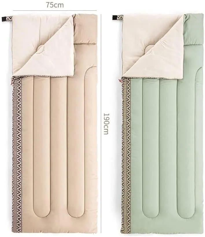Camping Sleeping Bag Lightweight 3 Season Tourist Mats Ventilation Cotton Sleeping Bag